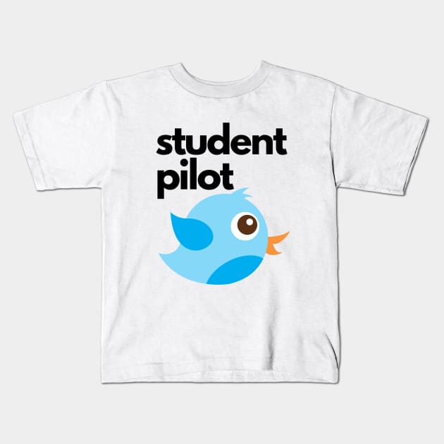 Student Pilot Kids T-Shirt by Jetmike